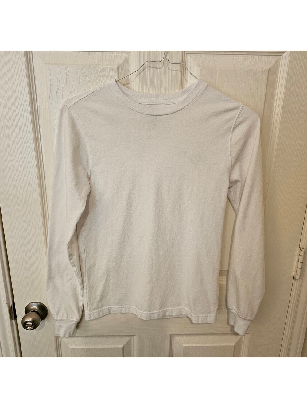 George Boys Youth Long Sleeve White T-shirt 100% Cotton size XS